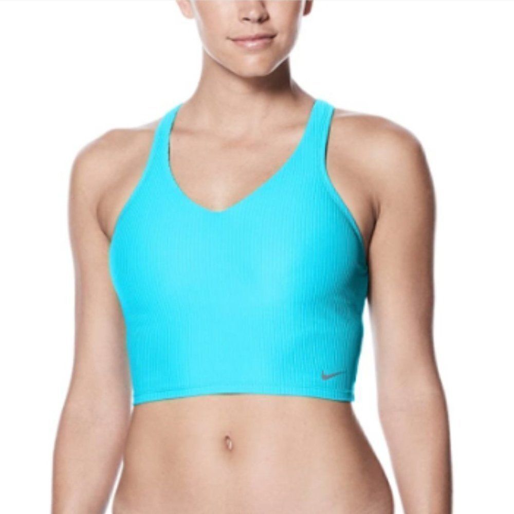 Nike Sz L Ribbed Racerback Midkine Bikini - Picture 2 of 8